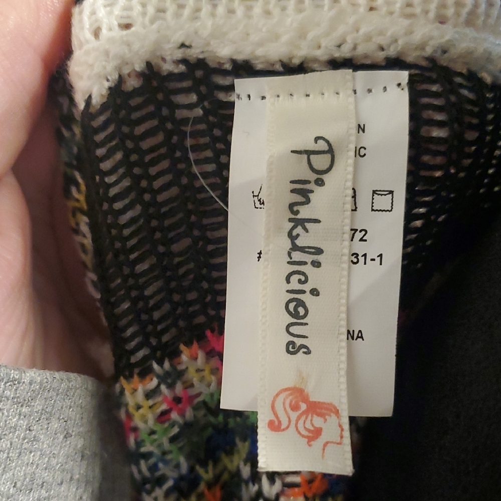 Pinklicious Chic Geometric Open Front Cardigan - Picture 2 of 8